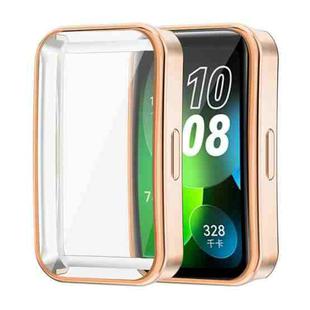 For Huawei Band 8 / 9 ENKAY Hat-Prince Full Coverage Electroplated Soft TPU Watch Case with Screen Protection(Gold)
