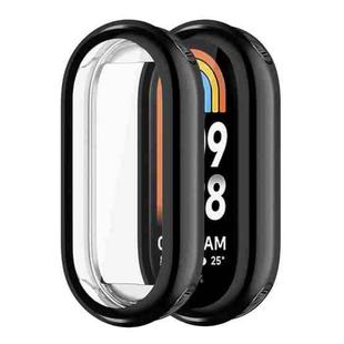 For Xiaomi Mi Band 8 ENKAY Hat-Prince Full Coverage Electroplated Soft TPU Watch Case with Screen Protection(Black)