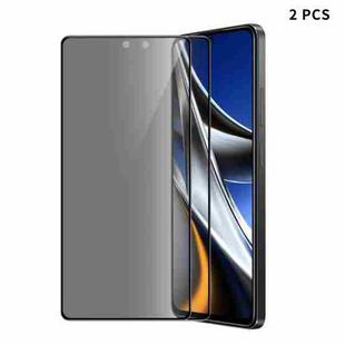 For Xiaomi Poco F5 Pro 2pcs ENKAY 28 Dedgree Anti-peeping Tempered Glass Full Screen Film