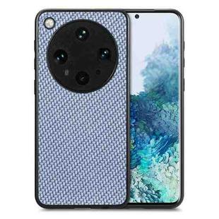 For OPPO Find X8 Ultra Carbon Fiber Texture Leather Back Cover Phone Case(Blue)