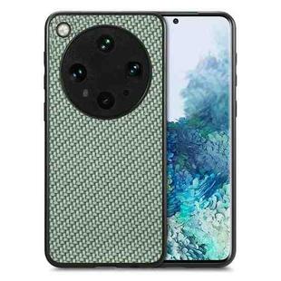 For OPPO Find X8 Ultra Carbon Fiber Texture Leather Back Cover Phone Case(Green)