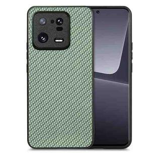 For Xiaomi 13 Pro Carbon Fiber Texture Leather Back Cover Phone Case(Green)