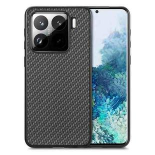 For Xiaomi 15 Carbon Fiber Texture Leather Back Cover Phone Case(Black)