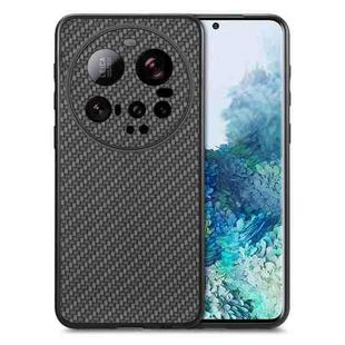 For Xiaomi 15 Ultra Carbon Fiber Texture Leather Back Cover Phone Case(Black)