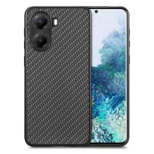 For Redmi Turbo 4 Carbon Fiber Texture Leather Back Cover Phone Case(Black)
