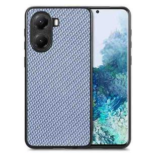 For Redmi Turbo 4 Carbon Fiber Texture Leather Back Cover Phone Case(Blue)