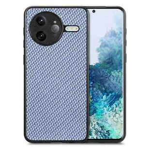 For Redmi K80 Pro / Poco F7 Ultra Carbon Fiber Texture Leather Back Cover Phone Case(Blue)