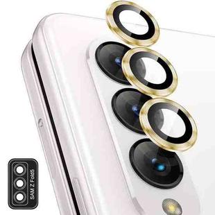 For Samsung Galaxy Z Fold5 / A25 5G ENKAY Hat-Prince 9H Rear Lens Aluminium Alloy Tempered Glass Film(Gold)