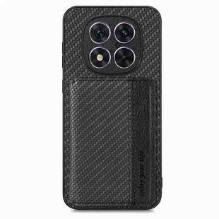 For Redmi Note 14 Pro+ 5G Carbon Fiber Magnetic Card Bag Phone Case(Black)