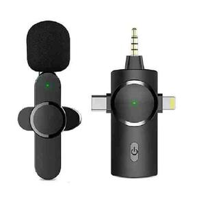 One by One 3 in 1 Lavalier Noise Reduction Wireless Microphone for iPhone / iPad / Android / Camera