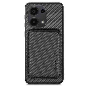 For Xiaomi Redmi Note 13 Pro 4G Carbon Fiber Leather Card Magnetic Phone Case(Black)