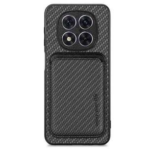 For Xiaomi Redmi Note 14 Pro+ 5G Carbon Fiber Leather Card Magnetic Phone Case(Black)