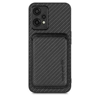 For Oneplus Nord CE 2 Lite 5G Carbon Fiber Leather Card Magsafe Phone Case(Black)