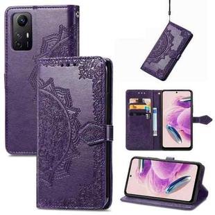For Xiaomi Redmi Note 12S Mandala Flower Embossed Leather Phone Case(Purple)