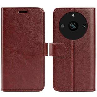 For Realme 11 Pro R64 Texture Horizontal Flip Leather Phone Case(Brown)