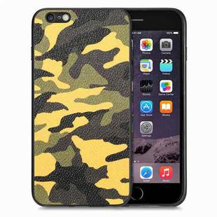 For iPhone 6 / 6s Camouflage Leather Back Cover Phone Case(Yellow)