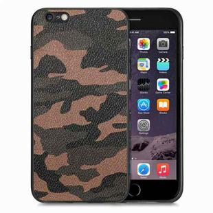 For iPhone 6 / 6s Camouflage Leather Back Cover Phone Case(Brown)