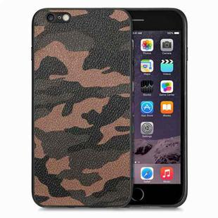 For iPhone 6 Plus / 6s Plus Camouflage Leather Back Cover Phone Case(Brown)