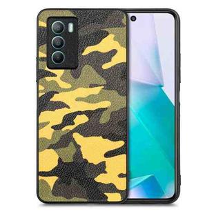 For vivo T1 Camouflage Leather Back Cover Phone Case(Yellow)