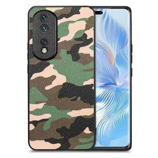 For Honor 80 Pro Camouflage Leather Back Cover Phone Case(Green)