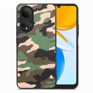 For Honor X7 Camouflage Leather Back Cover Phone Case(Green)