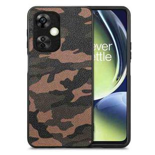 For Oneplus Nord CE 3 Camouflage Leather Back Cover Phone Case(Brown)