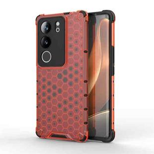 For vivo V29 / V29 Pro Shockproof Honeycomb Phone Case(Red)