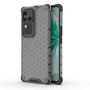 For vivo S18 Shockproof Honeycomb Phone Case(Black)