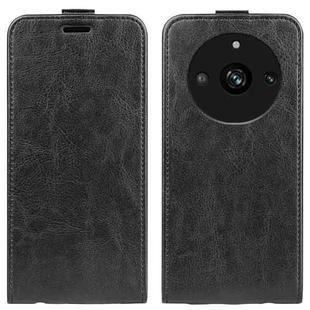 For Realme 11 Pro R64 Texture Vertical Flip Leather Phone Case(Black)