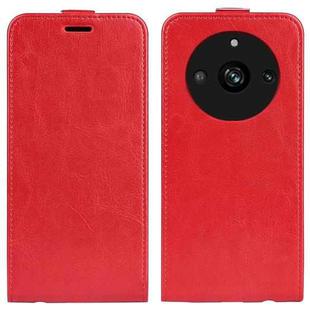 For Realme 11 Pro R64 Texture Vertical Flip Leather Phone Case(Red)