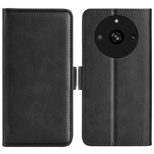 For Realme 11 Pro / 11 Pro+ Dual-side Magnetic Buckle Horizontal Flip Leather Phone Case(Black)