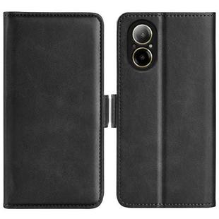For Realme C67 5G Dual-side Magnetic Buckle Horizontal Flip Leather Phone Case(Black)