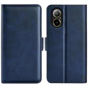 For Realme C67 5G Dual-side Magnetic Buckle Horizontal Flip Leather Phone Case(Dark Blue)