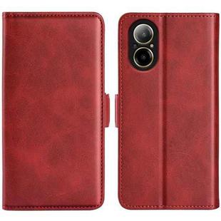 For Realme C67 5G Dual-side Magnetic Buckle Horizontal Flip Leather Phone Case(Red)
