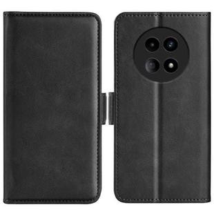 For Realme 12 5G Dual-side Magnetic Buckle Horizontal Flip Leather Phone Case(Black)