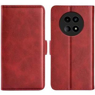 For Realme 12 5G Dual-side Magnetic Buckle Horizontal Flip Leather Phone Case(Red)