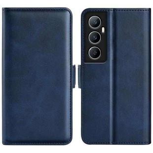 For Realme C65 4G Dual-side Magnetic Buckle Horizontal Flip Leather Phone Case(Dark Blue)