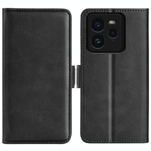 For Realme GT 7 Pro 5G Dual-side Magnetic Buckle Horizontal Flip Leather Phone Case(Black)