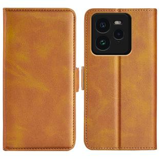 For Realme GT 7 Pro 5G Dual-side Magnetic Buckle Horizontal Flip Leather Phone Case(Yellow)