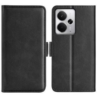 For Realme 14 5G Dual-side Magnetic Buckle Horizontal Flip Leather Phone Case(Black)