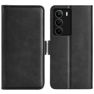 For Realme C71 4G Dual-side Magnetic Buckle Horizontal Flip Leather Phone Case(Black)