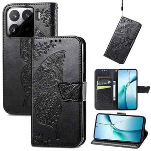 For Xiaomi 15 Butterfly Love Flower Embossed Leather Phone Case(Black)