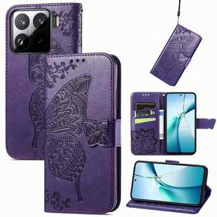 For Xiaomi 15 Butterfly Love Flower Embossed Leather Phone Case(Purple)