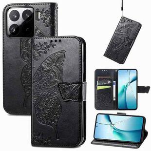 For Xiaomi 15 Pro Butterfly Love Flower Embossed Leather Phone Case(Black)