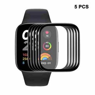 For Redmi Watch 3 Lite / Watch 3 Active 5pcs ENKAY 3D Full Coverage Soft PC Edge + PMMA HD Screen Protector Film