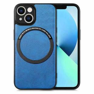 For iPhone 13 mini Solid Color Leather Skin Back Cover Phone Case(Blue)