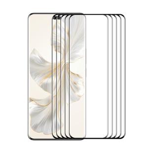 For Honor 100 Pro 5pcs ENKAY Hat-Prince Hot Bending Full Coverage Side Glue Tempered Glass Film