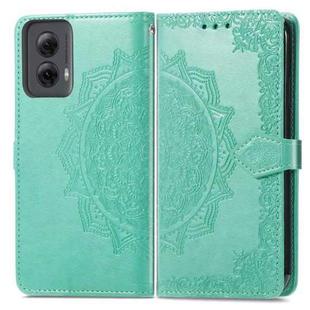 For Motorola Moto G Power 5G 2024 Mandala Flower Embossed Leather Phone Case(Green)