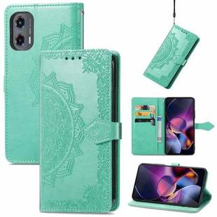 For Motorola Moto G Stylus 5G 2024 Mandala Flower Embossed Leather Phone Case(Green)