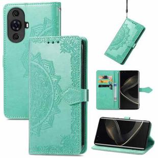 For Huawei Nova 11 Pro Mandala Flower Embossed Leather Phone Case(Green)